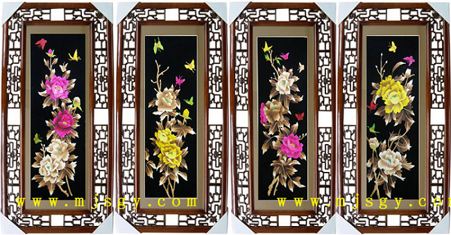 T005牡丹条屏4*35*100CM(图1)